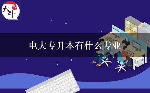 电大专升本有什么专业