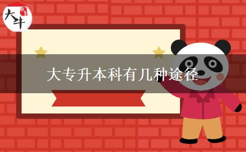 大专升本科有几种途径