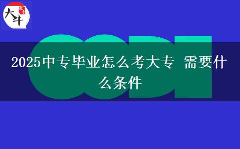 2025中专毕业怎么考大专 需要什么条件
