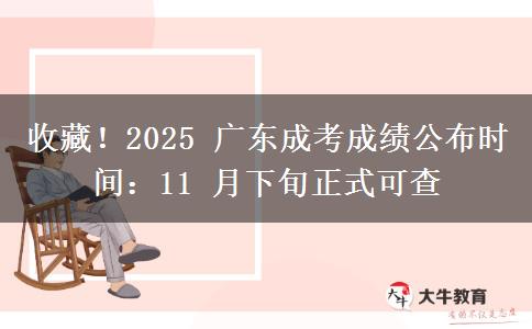 收藏！2025 广东成考成绩公布时间：11 月下旬正式可查
