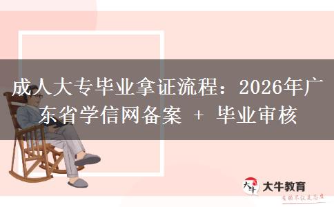 成人大专毕业拿证流程：2026年广东省学信网备案 + 毕业审核
			</div>
			<div class=