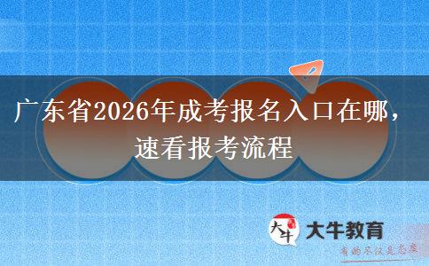 广东省2026年成考报名入口在哪,速看报考流程 广东省2026年成考报名入口在哪,速看报考流程