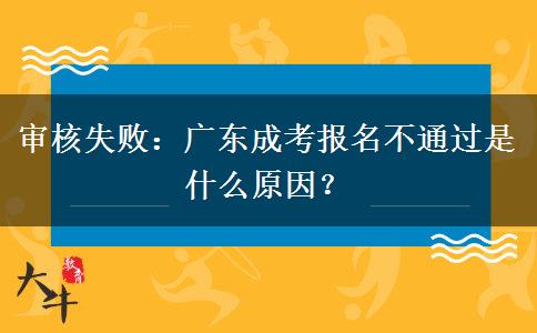审核失败：广东成考报名不通过是什么原因？