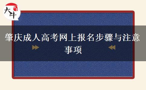 肇庆成人高考网上报名步骤与注意事项