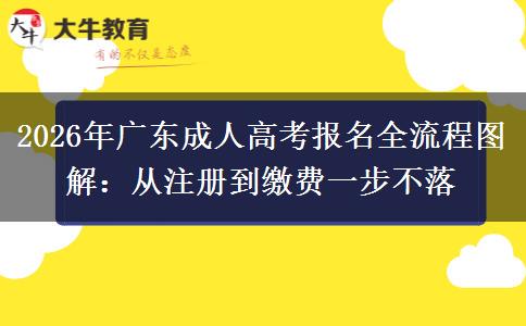 2026年广东成人高考报名全流程图解：从注册到缴费一步不落