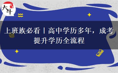 上班族必看｜高中学历多年，成考提升学历全流程