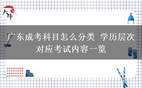 广东成考科目怎么分类 学历层次对应考试内容一览