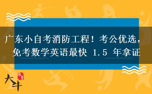 广东小自考消防工程!考公优选,免考数学英语最快 1.5 年拿证