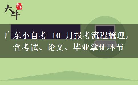广东小自考 10 月报考流程梳理,含考试、论文、毕业拿证环节 广东小自考 10 月报考流程梳理,含考试、论文、毕业拿证环节