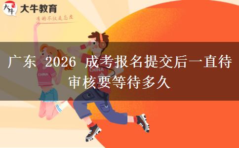 广东 2026 成考报名提交后一直待审核要等待多久
