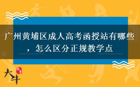 广州黄埔区成人高考函授站有哪些，怎么区分正规教学点