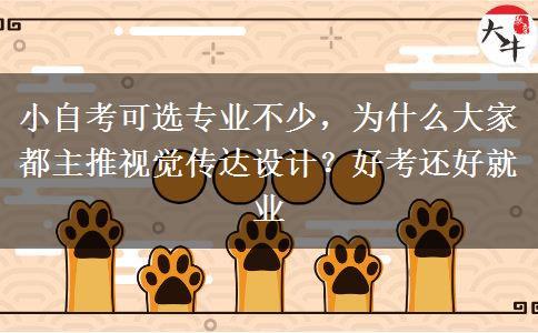 小自考可选专业不少，为什么大家都主推视觉传达设计？好考还好就业