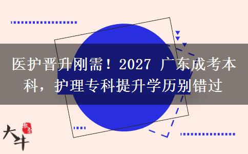 医护晋升刚需!2027 广东成考本科,护理专科提升学历别错过 医护晋升刚需!2027 广东成考本科,护理专科提升学历别错过