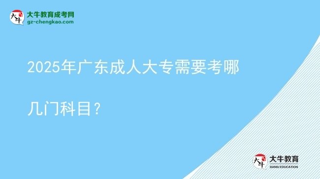 2025年广东成人大专需要考哪几门科目？图片