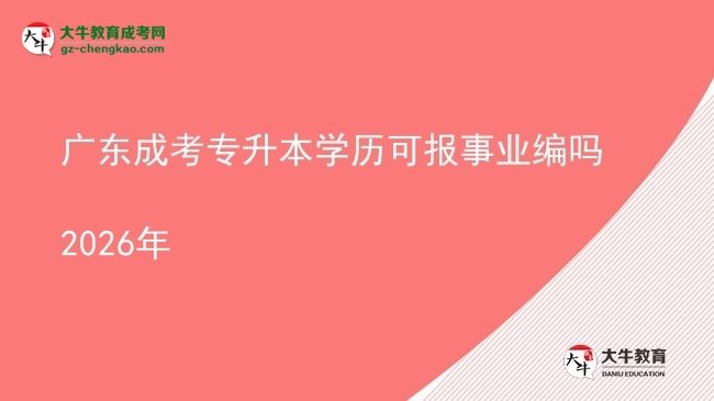 广东成考专升本学历可报事业编吗2026年图片