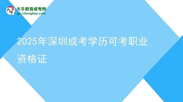 2025年深圳成考学历可考职业资格证图片